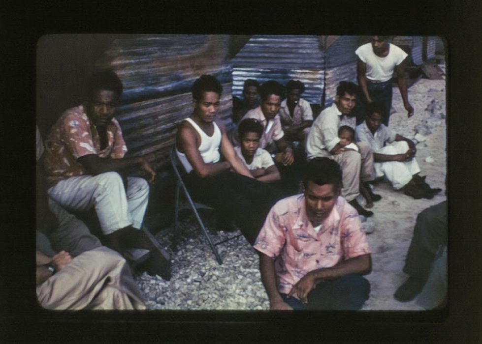 Mason, Leonard, 00.0049-K “Bikinians at Kwaj. Camp.,”